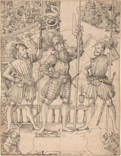 Halberdier og To Pikemen av Hans Jakob Plepp