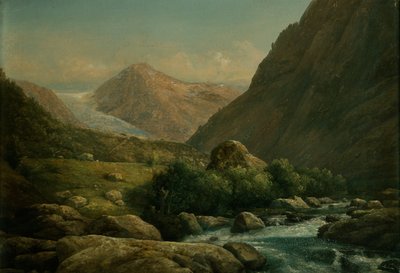 Bondhusbreen (olje om bord) av Hans Leganger Reusch
