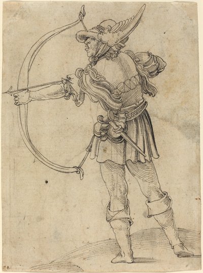 Bueskytter tegner buen av Hans Leonard Schaufelein