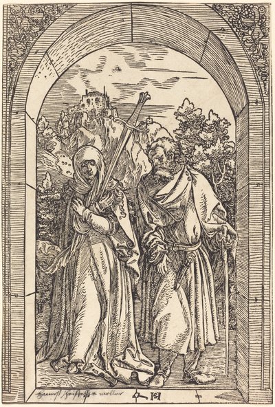 Mater Dolorosa og Saint Joseph av Hans Leonard Schaufelein