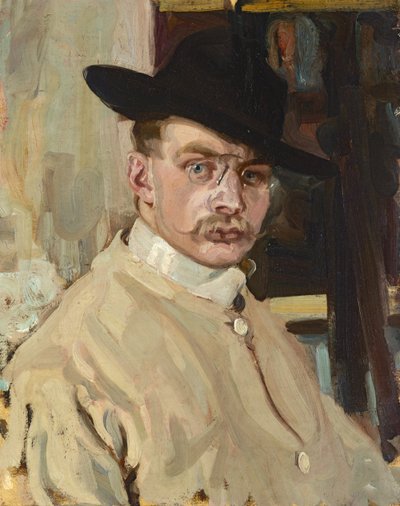 selvportrett av Hans Lesker