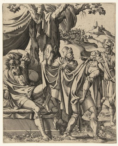 Noahs drukkenskap av Hans Liefrinck (I) (attributed to)