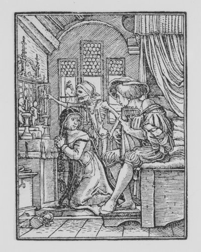 Nonnen, fra Dødsdansen, ca. 1526, publisert 1538. av Hans Lützelburger