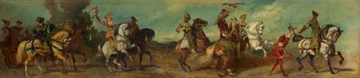 Utkast til festtoget 1879 - Falkjakten av Hans Makart
