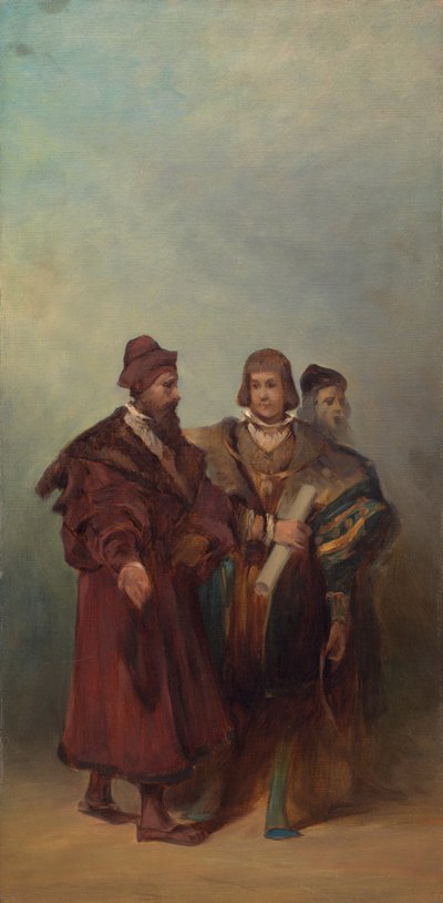 Utkast til festtoget i 1879 - Tre maskinbyggere av Hans Makart