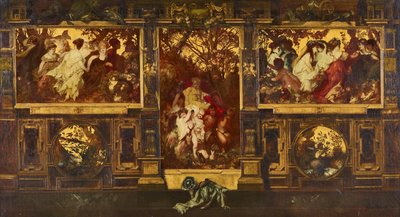 Moderne cupids - design for å dekorere en vegg av Hans Makart
