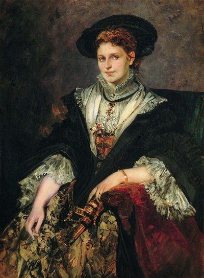Portrett av Bertha von Piloty, 1872-1873 av Hans Makart