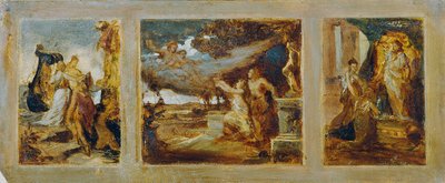 Skisse til en triptyk med mytologiske scener av Hans Makart