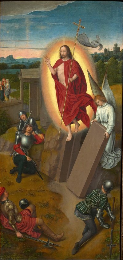 Golgata Triptych: The Resurrection, høyre fløy, 1480-tallet. av Hans Memling