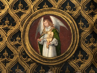 Detalj av relikvieskrinet til Saint Ursula av Hans Memling