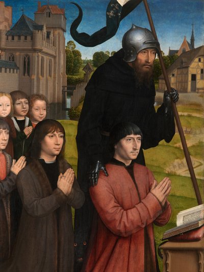 Detalj av triptyken til Willem Moreel av Hans Memling