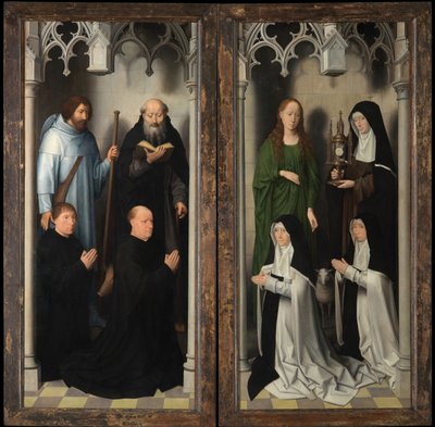 Eksteriør av Triptych of Saint John the Baptist og Saint John the Evangelist av Hans Memling