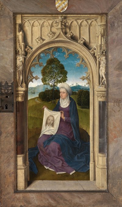 Utvendig panel av Triptych of Jan Floreins av Hans Memling