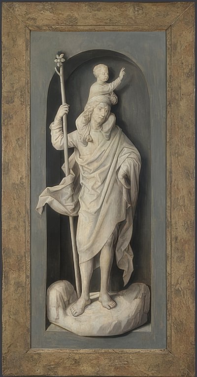 Den hellige Christopher. Rundt 1478 av Hans Memling