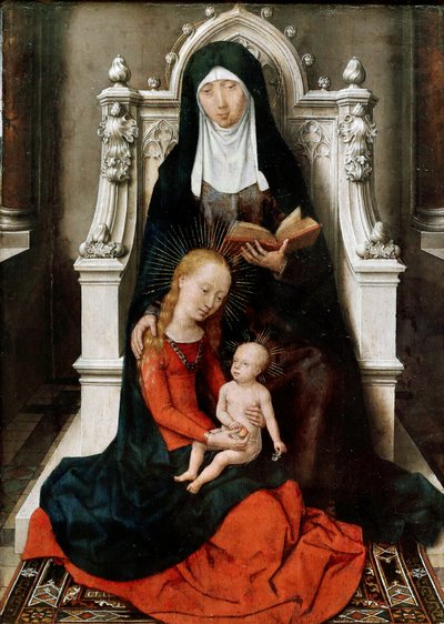 Madonna og barn med St. Anne av Hans Memling