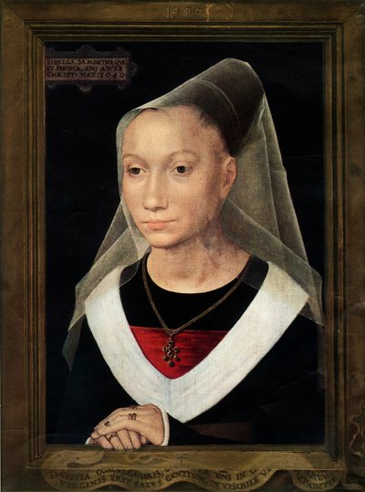 Portrett av Marie, datter av Willem Moreel, 1480. av Hans Memling