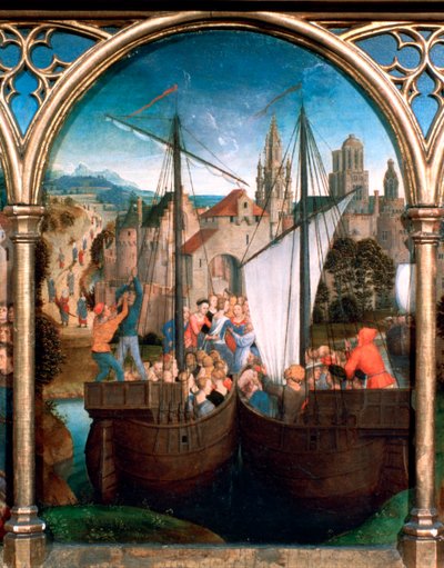 St Ursula-helligdommen, ankomst til Basel, 1489 av Hans Memling