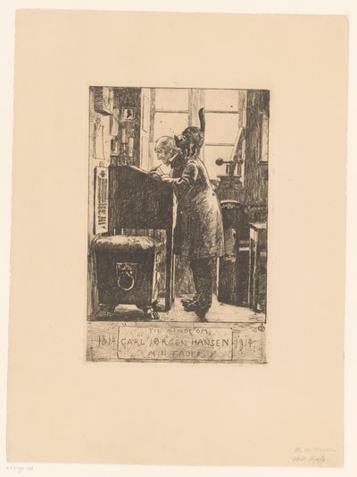 Vader van de artist Til minne om, Carl Jorgen Hansen, min far / 1814 1914 av Hans Nicolai Aksel Hansen
