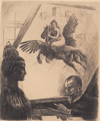 Allegorisk selvportrett av Hans Nikolaj Hansen