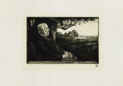 Portrett av komponisten John Peter Emily Hartmann 1805-1900, av Hans Nikolaj Hansen