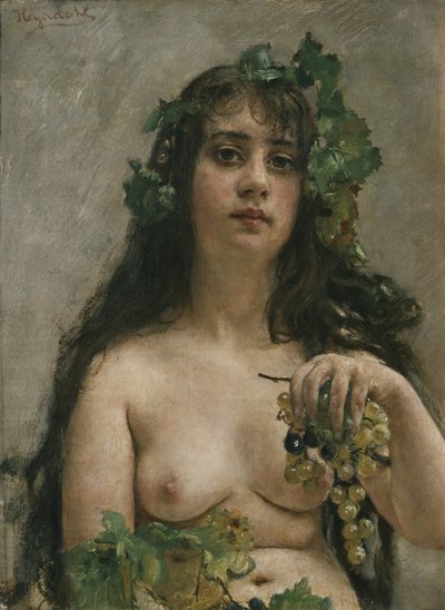 Champagne Girl (olje på lerret) av Hans Olaf Heyerdahl