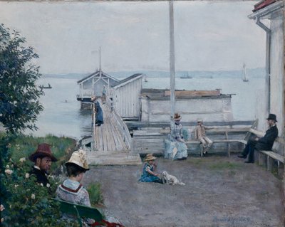 Badehuset på Asgardstrand (olje på lerret) av Hans Olaf Heyerdahl