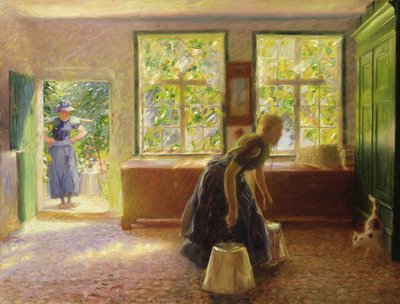 A Hall in Borgfeld (olje på lerret) av Hans Olde