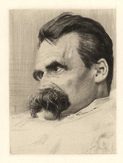 Portrett av Friedrich Nietzsche, 1899-1900 av Hans Olde