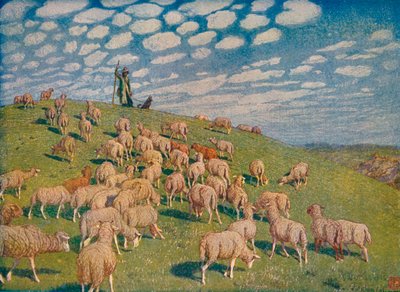 Beite om våren, c1900 1903-1904. av Hans Richard von Volkmann