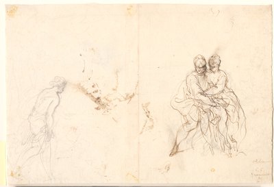 Studie av forskjellige figurer av Hans Rottenhammer