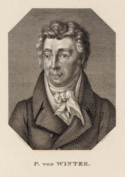 Portrett av komponisten Peter von Winter 1754-1825, ca. 1830. av Hans Rudolf Rahn