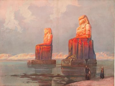 Statuene av Memnon foran tempelet (...) av Hans Rudolf Schulze