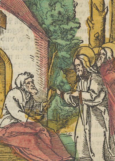 Kristus helbreder den spedalske, fra Das Plenarium, 1517. av Hans Schäufelein the Elder