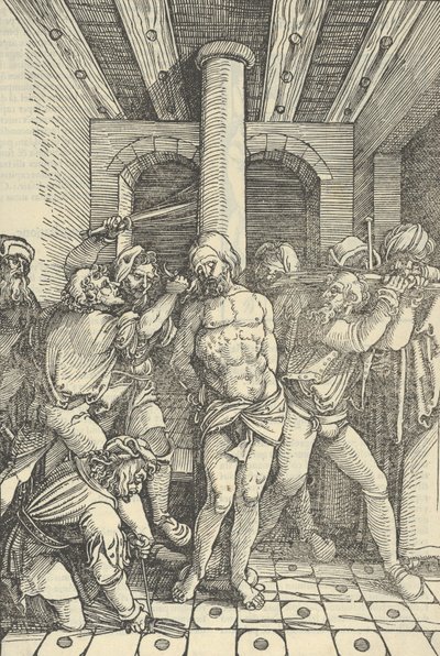 Kristus pisket, fra speilet av lidenskapen til vår Herre Jesus Kristus, 1507. av Hans Schäufelein the Elder