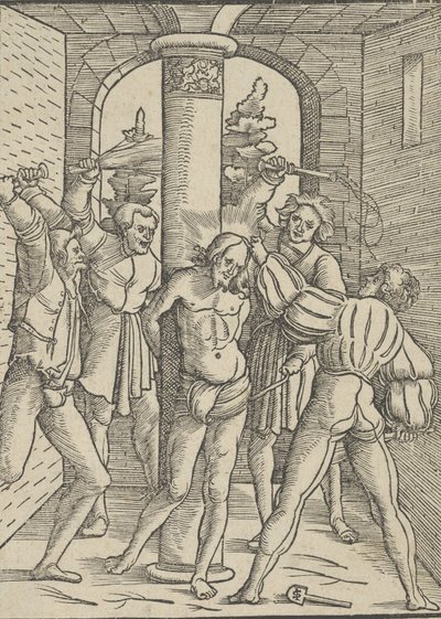 Kristus pisket, fra The Doctrine, Life, and Passion of Jesus Christ, 1537. av Hans Schäufelein the Elder