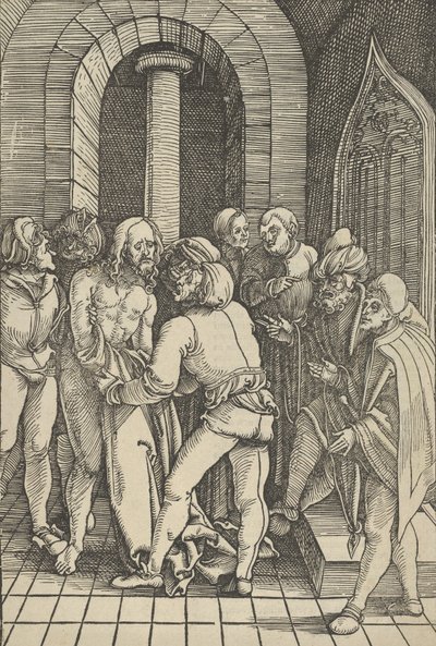Kristus strippet, fra speilet av lidenskapen til vår Herre Jesus Kristus, 1507. av Hans Schäufelein the Elder