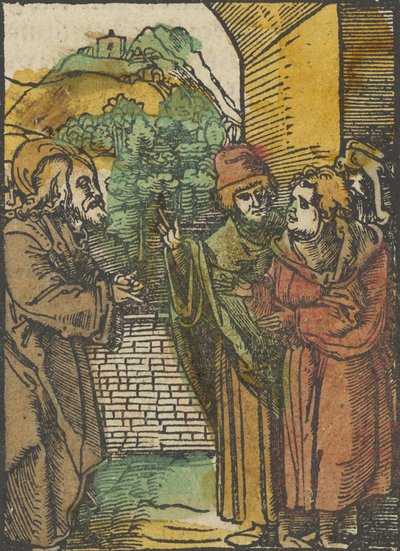Kristus og fariseerne, fra Das Plenarium, 1517. av Hans Schäufelein the Elder