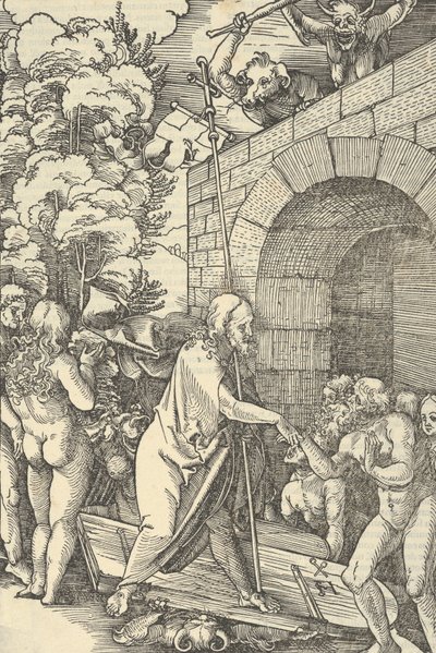 Kristus i Limbo, fra speilet av lidenskapen til vår Herre Jesus Kristus, 1507. av Hans Schäufelein the Elder