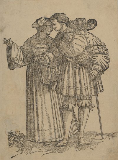 Dancing Couple IV, fra The Wedding Dancers. av Hans Schäufelein the Elder