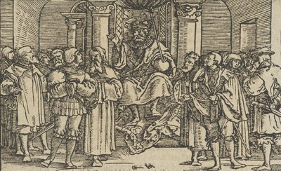 Representanter for Athen og Korint ved hoffet i Archidamas, konge av Sparta, fra..., 1533. av Hans Schäufelein the Elder