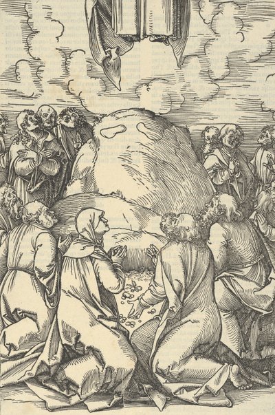 Kristi himmelfart, fra speilet av lidenskapen til vår Herre Jesu Kristi, 1507. av Hans Schäufelein the Elder