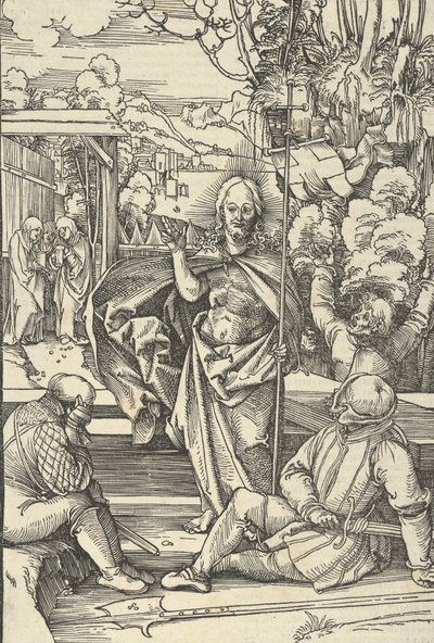 Oppstandelsen, fra speilet av lidenskapen til vår Herre Jesu Kristi, 1507. av Hans Schäufelein the Elder