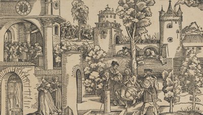 Historien om Susanna, 1536. av Hans Schäufelein the Elder