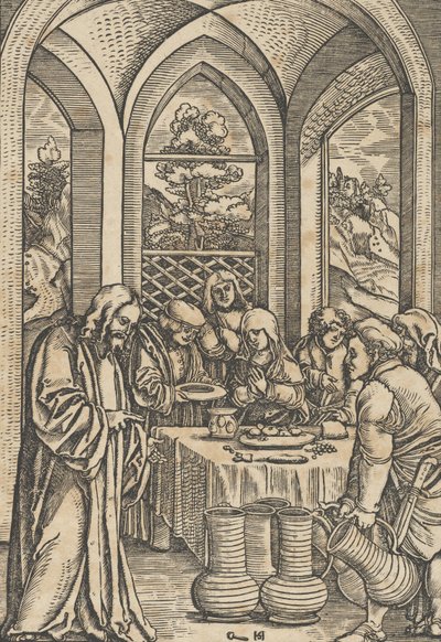 The Wedding at Cana, fra The Life of Christ, ca. 1511-12. av Hans Schäufelein the Elder