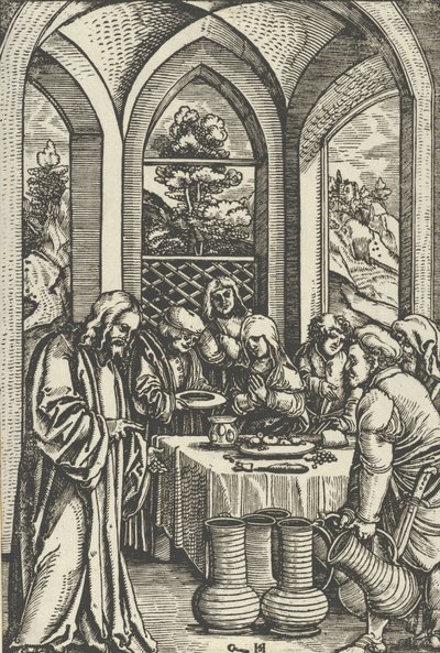 The Wedding at Cana, fra The Life of Christ, ca. 1511-12. av Hans Schäufelein the Elder