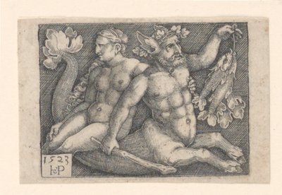 En triton og en nymfe av Hans Sebald Beham