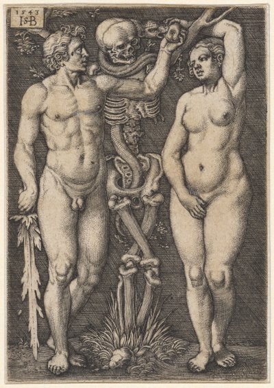 Adam og Eva, 1543 av Hans Sebald Beham
