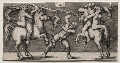 Tre menns kamp, 1546-1547. av Hans Sebald Beham