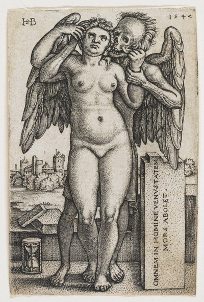 Døden griper en kvinne, 1547 av Hans Sebald Beham