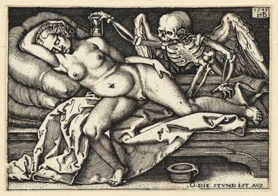 Døden og den sovende kvinnen av Hans Sebald Beham